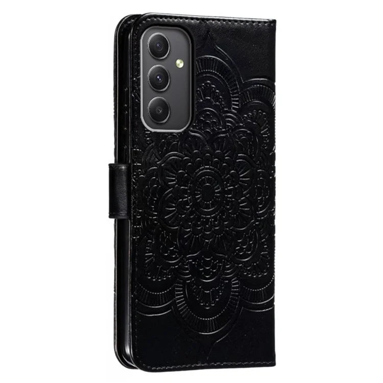 For Samsung Galaxy A35 5G Case PU Leather Mandala Imprinted Design Wallet Phone Cover