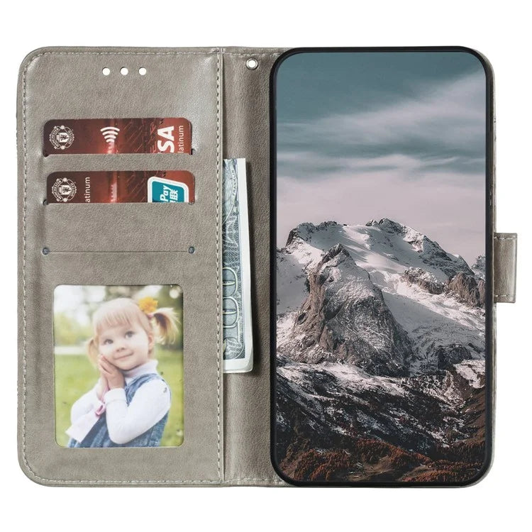 For Samsung Galaxy A35 5G Case PU Leather Mandala Imprinted Design Wallet Phone Cover