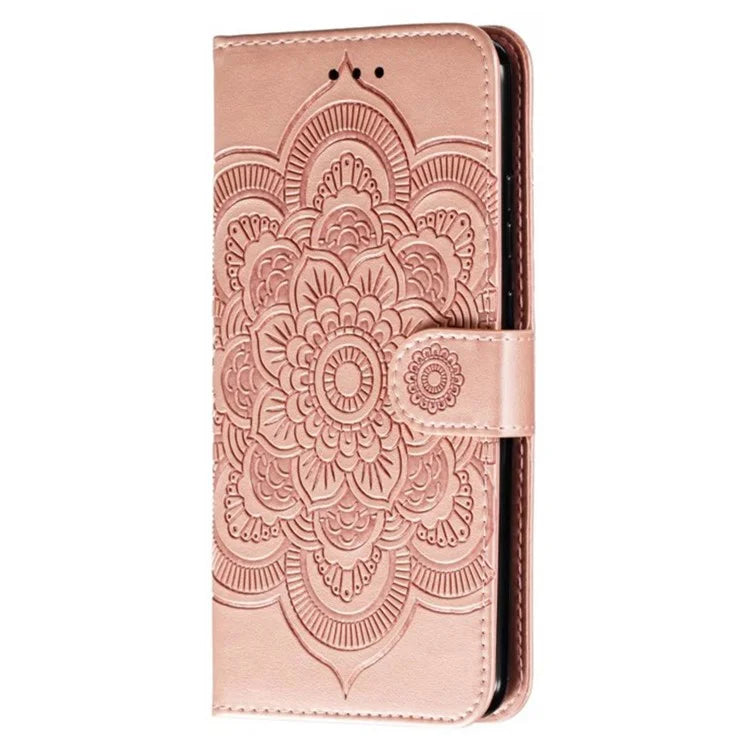 For Samsung Galaxy A55 5G Case PU Leather Mandala Imprinted Design Wallet Phone Cover