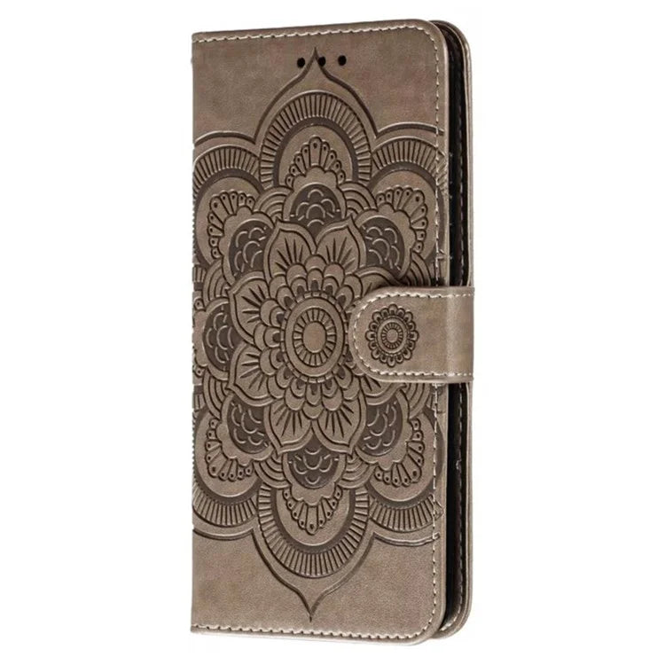 For Samsung Galaxy A55 5G Case PU Leather Mandala Imprinted Design Wallet Phone Cover