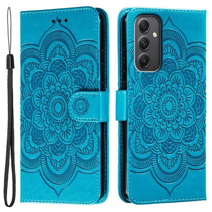 For Samsung Galaxy A15 4G / 5G Case PU Leather Mandala Imprinted Design Wallet Phone Cover