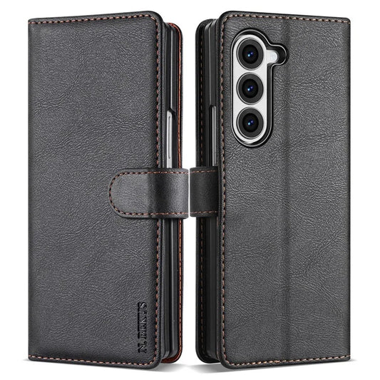 N.BEKUS CSJ-001 For Samsung Galaxy Z Fold6 5G Stand Case PU Leather Wallet Phone Cover