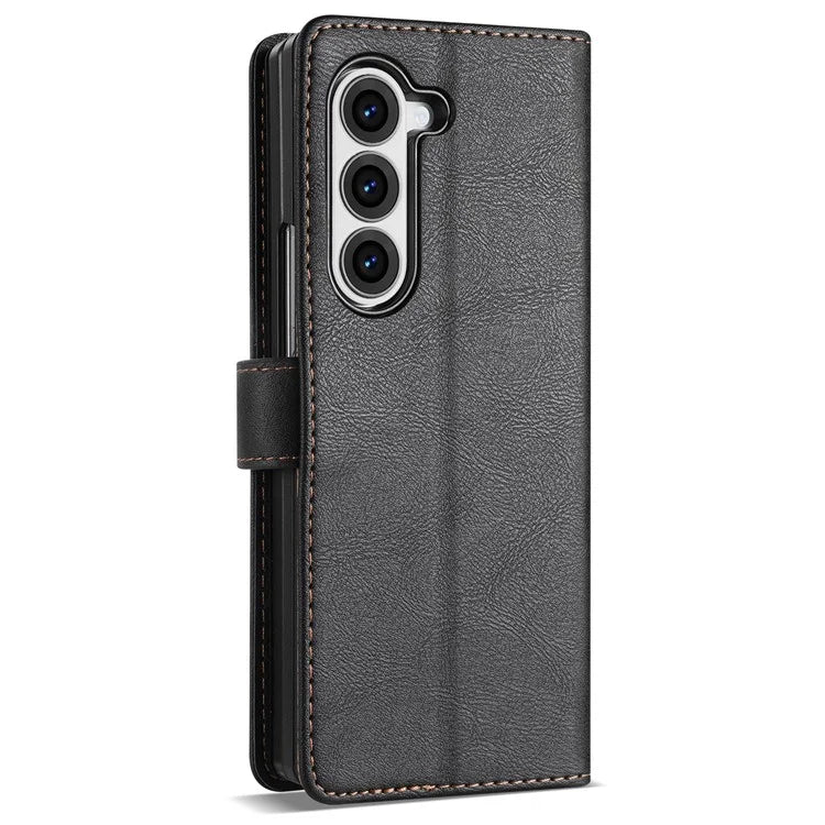 N.BEKUS CSJ-001 For Samsung Galaxy Z Fold6 5G Stand Case PU Leather Wallet Phone Cover