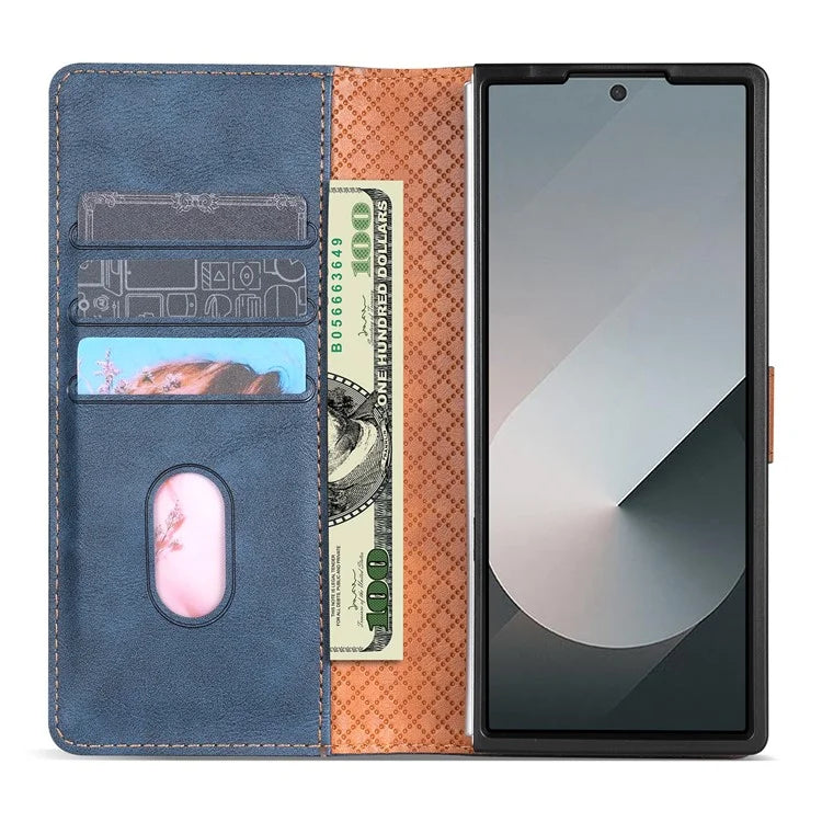 N.BEKUS CSJ-001 For Samsung Galaxy Z Fold6 5G Stand Case PU Leather Wallet Phone Cover