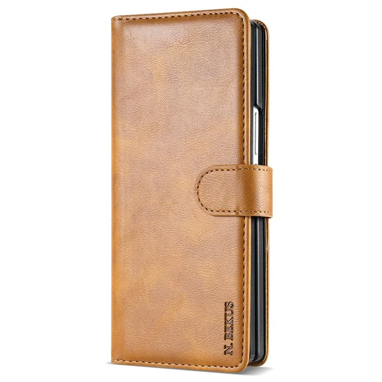N.BEKUS CSJ-001 For Samsung Galaxy Z Fold6 5G Stand Case PU Leather Wallet Phone Cover