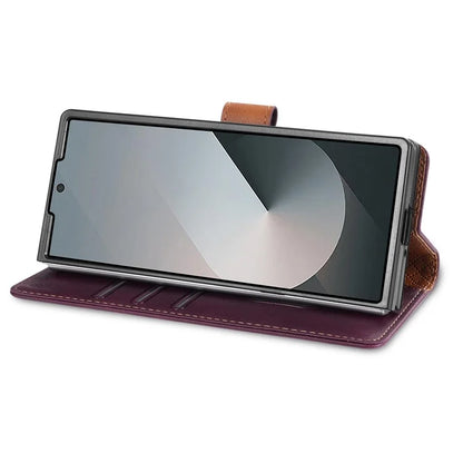 N.BEKUS CSJ-001 For Samsung Galaxy Z Fold6 5G Stand Case PU Leather Wallet Phone Cover