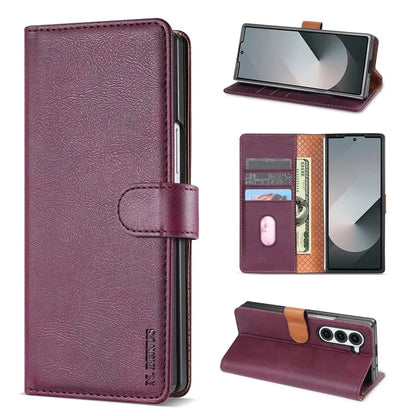 N.BEKUS CSJ-001 For Samsung Galaxy Z Fold6 5G Stand Case PU Leather Wallet Phone Cover