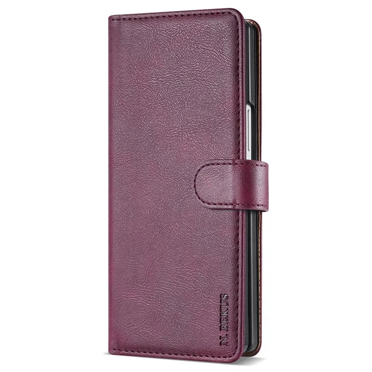 N.BEKUS CSJ-001 For Samsung Galaxy Z Fold6 5G Stand Case PU Leather Wallet Phone Cover