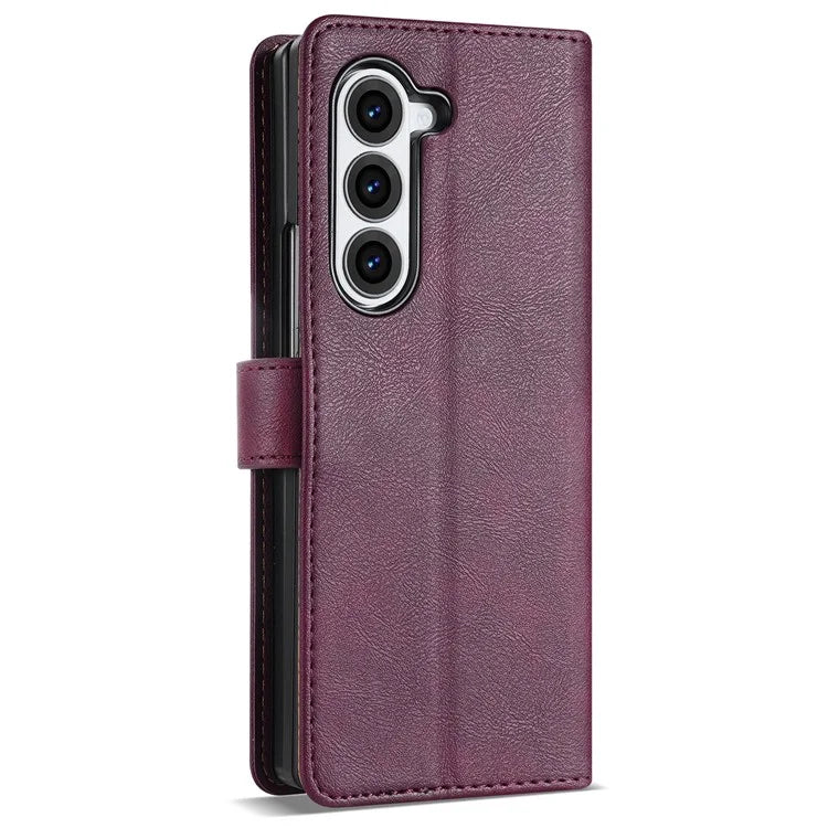 N.BEKUS CSJ-001 For Samsung Galaxy Z Fold6 5G Stand Case PU Leather Wallet Phone Cover