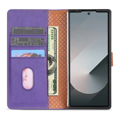 N.BEKUS CSJ-001 For Samsung Galaxy Z Fold6 5G Stand Case PU Leather Wallet Phone Cover