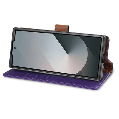 N.BEKUS CSJ-001 For Samsung Galaxy Z Fold6 5G Stand Case PU Leather Wallet Phone Cover