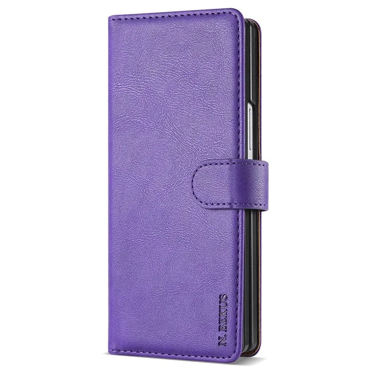 N.BEKUS CSJ-001 For Samsung Galaxy Z Fold6 5G Stand Case PU Leather Wallet Phone Cover
