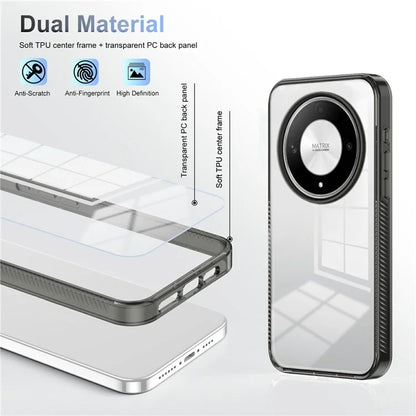 For Honor Magic6 Lite 5G Clear Phone Case TPU PC Anti-Slip Drop-Proof Back Cover