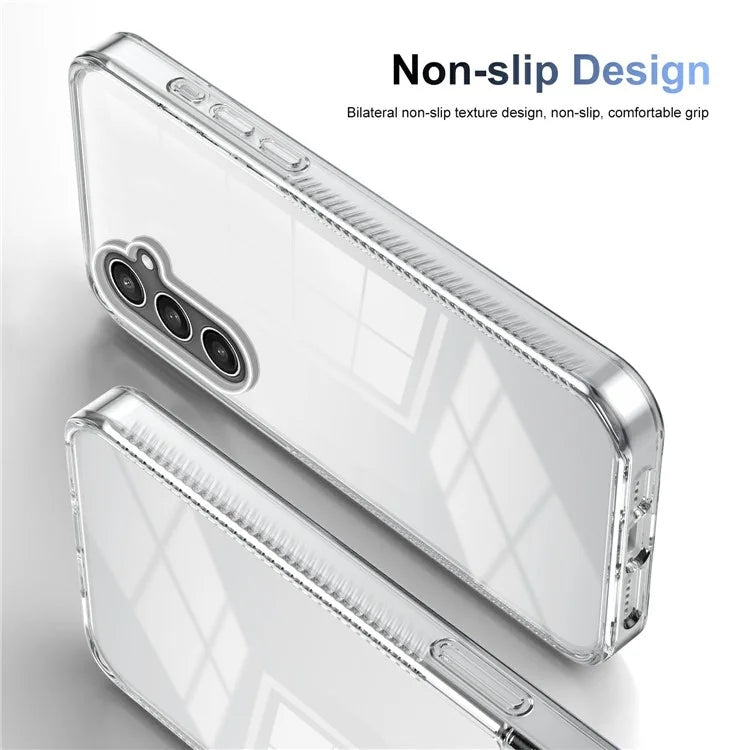 For Samsung Galaxy S24+ Clear Phone Case TPU PC Anti-Slip Drop-Proof Back Cover