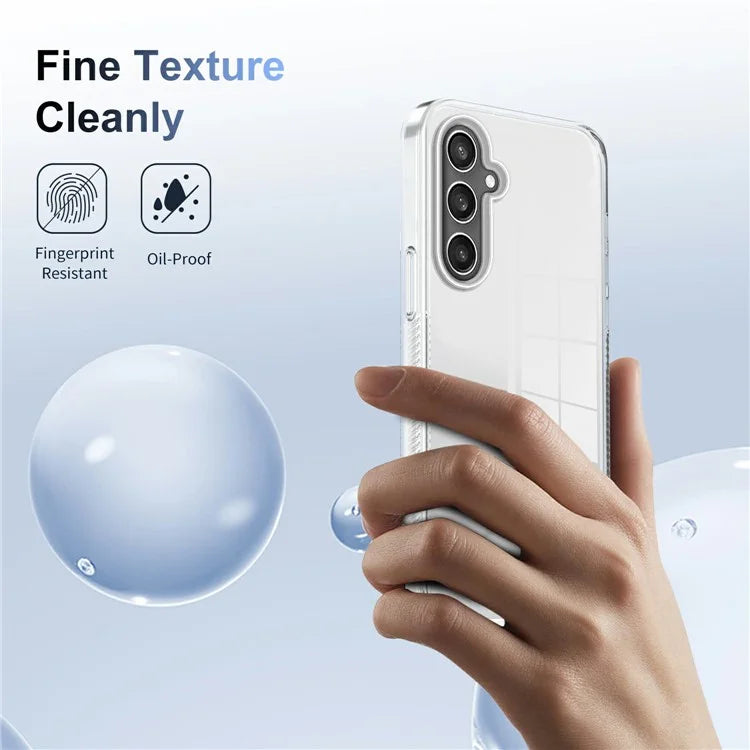 For Samsung Galaxy S24+ Clear Phone Case TPU PC Anti-Slip Drop-Proof Back Cover