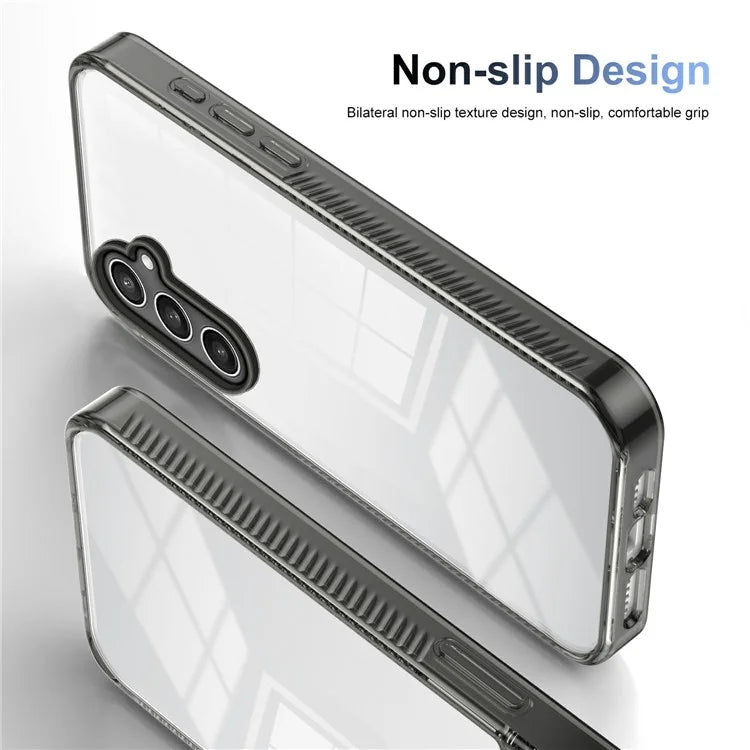 For Samsung Galaxy S24+ Clear Phone Case TPU PC Anti-Slip Drop-Proof Back Cover