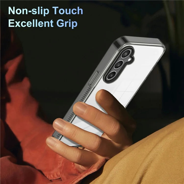 For Samsung Galaxy S24+ Clear Phone Case TPU PC Anti-Slip Drop-Proof Back Cover