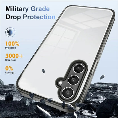 For Samsung Galaxy S24+ Clear Phone Case TPU PC Anti-Slip Drop-Proof Back Cover