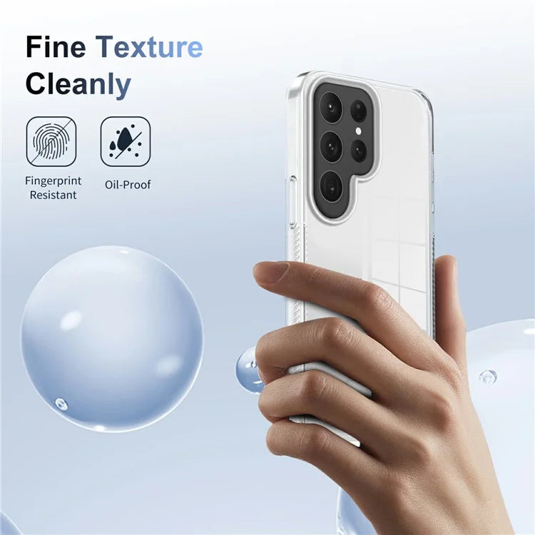Forsamsung Galaxy S24 Ultra Clear Phone Case TPU PC Anti-Slip Drop-Proof Back Cover