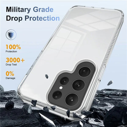 Forsamsung Galaxy S24 Ultra Clear Phone Case TPU PC Anti-Slip Drop-Proof Back Cover