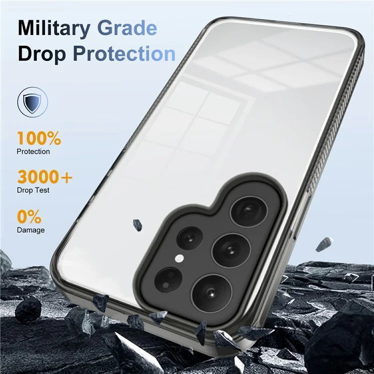 Forsamsung Galaxy S24 Ultra Clear Phone Case TPU PC Anti-Slip Drop-Proof Back Cover