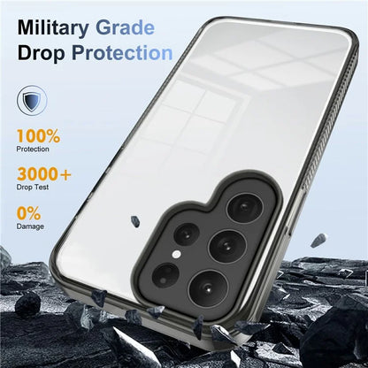 Forsamsung Galaxy S24 Ultra Clear Phone Case TPU PC Anti-Slip Drop-Proof Back Cover