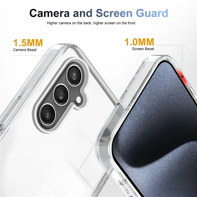 For Samsung Galaxy S23 FE Clear Phone Case TPU PC Anti-Slip Drop-Proof Back Cover