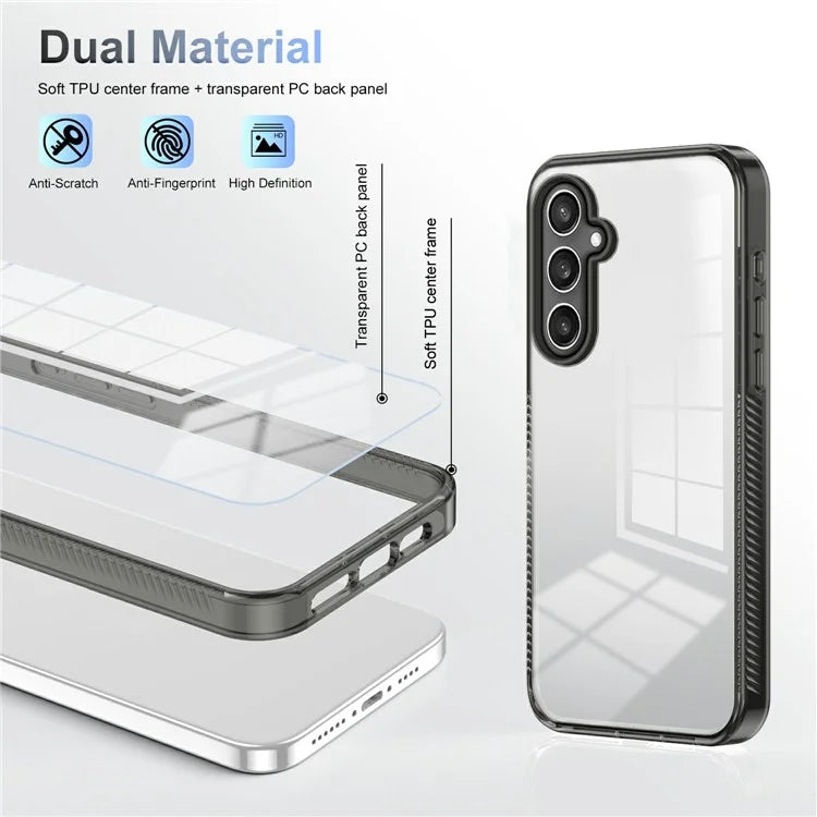 For Samsung Galaxy S23 FE Clear Phone Case TPU PC Anti-Slip Drop-Proof Back Cover