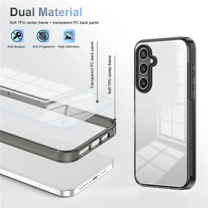 For Samsung Galaxy S23 FE Clear Phone Case TPU PC Anti-Slip Drop-Proof Back Cover