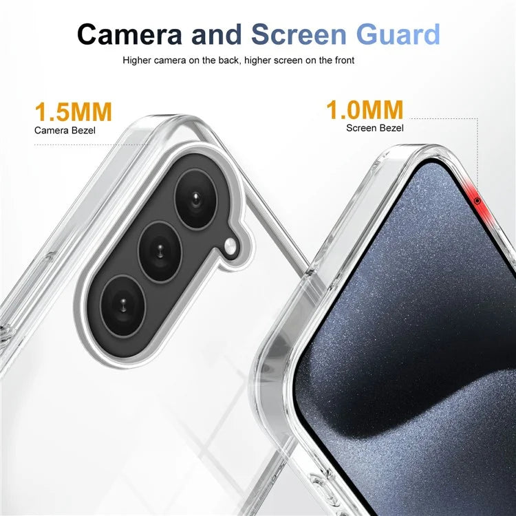 For Samsung Galaxy S23 Clear Phone Case TPU PC Anti-Slip Drop-Proof Back Cover