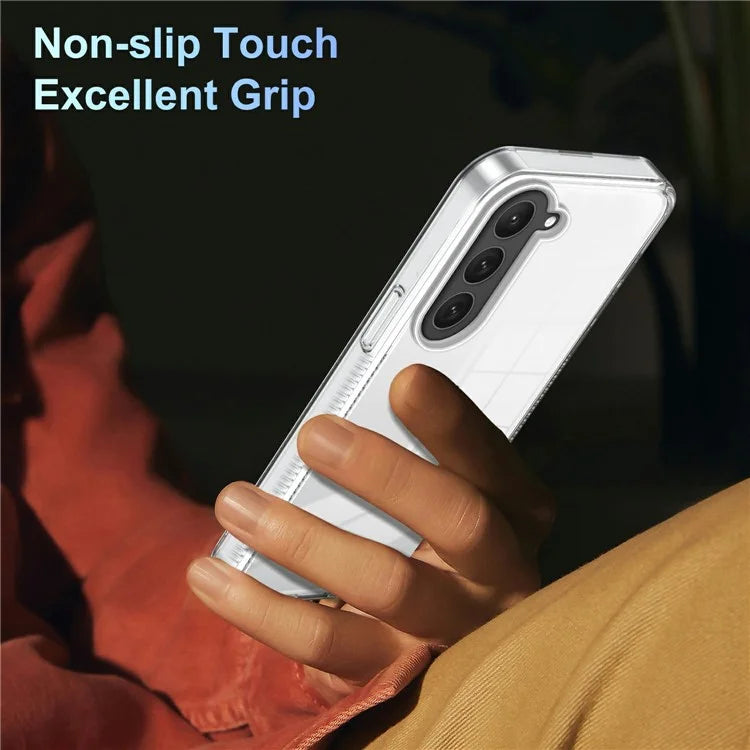 For Samsung Galaxy S23 Clear Phone Case TPU PC Anti-Slip Drop-Proof Back Cover