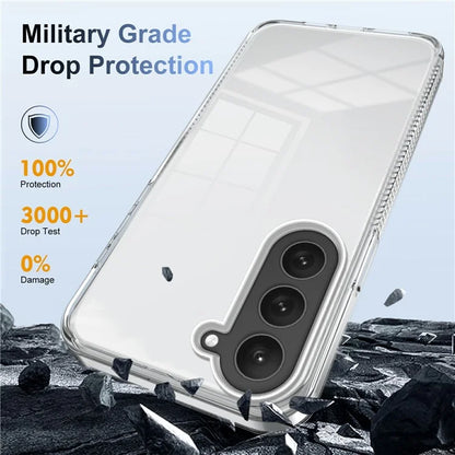 For Samsung Galaxy S23 Clear Phone Case TPU PC Anti-Slip Drop-Proof Back Cover