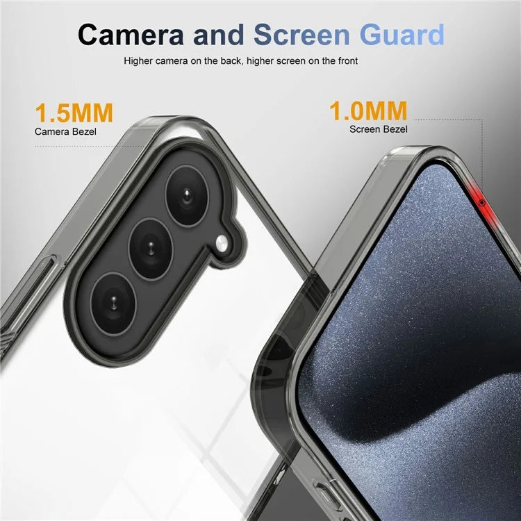 For Samsung Galaxy S23 Clear Phone Case TPU PC Anti-Slip Drop-Proof Back Cover