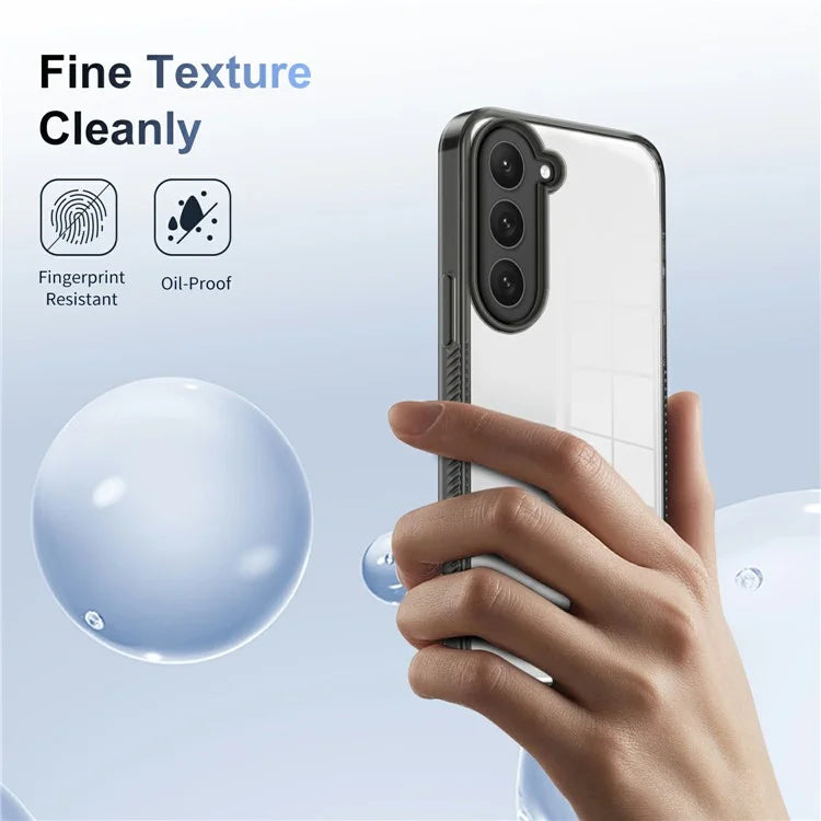 For Samsung Galaxy S23 Clear Phone Case TPU PC Anti-Slip Drop-Proof Back Cover