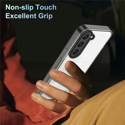 For Samsung Galaxy S23 Clear Phone Case TPU PC Anti-Slip Drop-Proof Back Cover