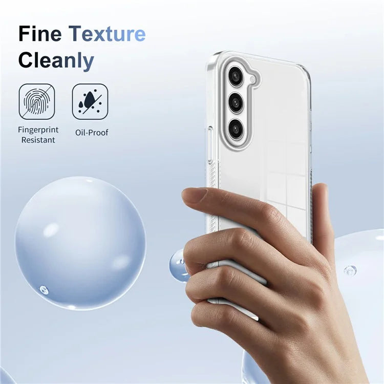 For Samsung Galaxy S23+ Clear Phone Case TPU PC Anti-Slip Drop-Proof Back Cover