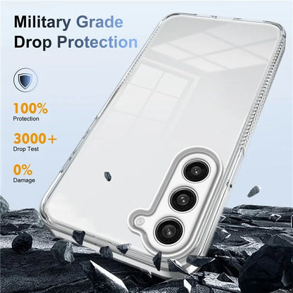 For Samsung Galaxy S23+ Clear Phone Case TPU PC Anti-Slip Drop-Proof Back Cover