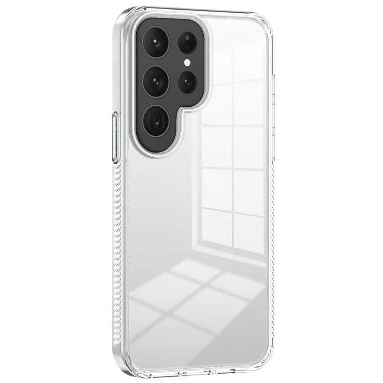 For Samsung Galaxy S23 Ultra Clear Phone Case TPU PC Anti-Slip Drop-Proof Back Cover