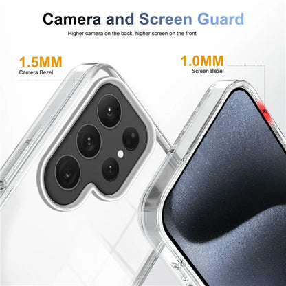For Samsung Galaxy S23 Ultra Clear Phone Case TPU PC Anti-Slip Drop-Proof Back Cover