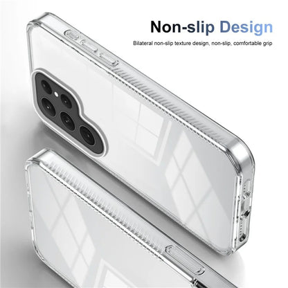 For Samsung Galaxy S23 Ultra Clear Phone Case TPU PC Anti-Slip Drop-Proof Back Cover