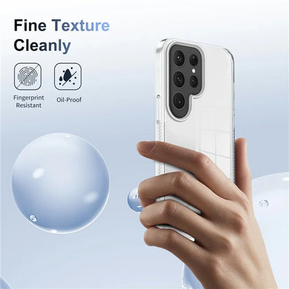 For Samsung Galaxy S23 Ultra Clear Phone Case TPU PC Anti-Slip Drop-Proof Back Cover