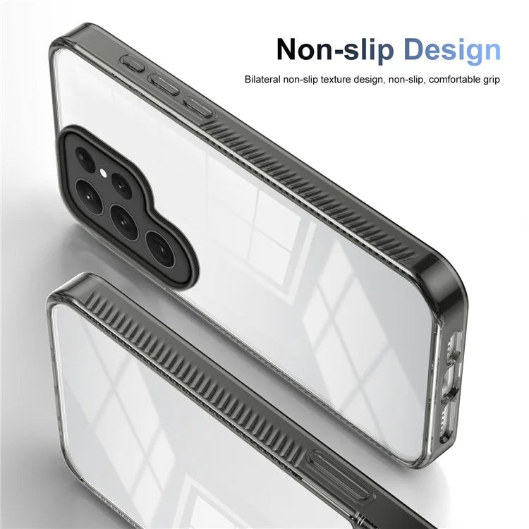 For Samsung Galaxy S23 Ultra Clear Phone Case TPU PC Anti-Slip Drop-Proof Back Cover