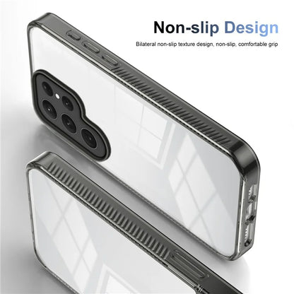For Samsung Galaxy S23 Ultra Clear Phone Case TPU PC Anti-Slip Drop-Proof Back Cover