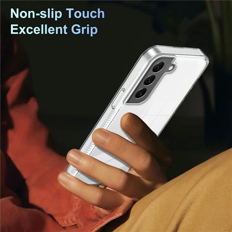 For 	Samsung Galaxy S22+ 5G Clear Phone Case TPU PC Anti-Slip Drop-Proof Back Cover