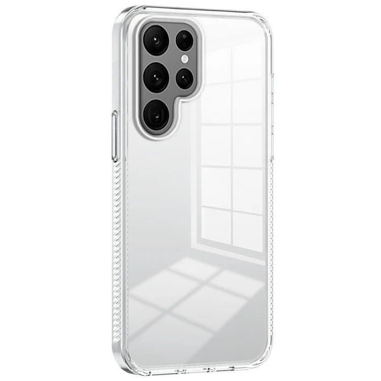 For Samsung Galaxy S22 Ultra 5G Clear Phone Case TPU PC Anti-Slip Drop-Proof Back Cover