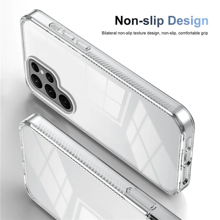 For Samsung Galaxy S22 Ultra 5G Clear Phone Case TPU PC Anti-Slip Drop-Proof Back Cover