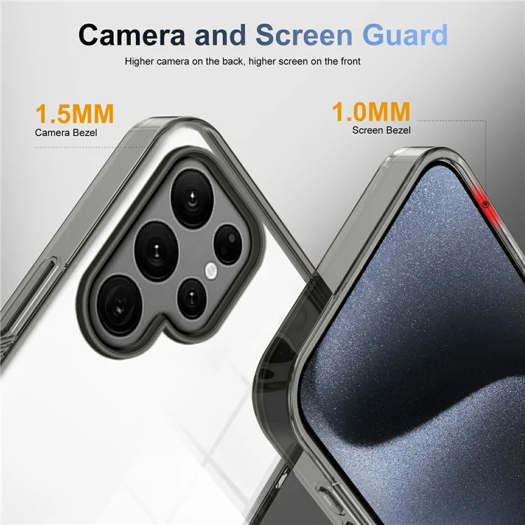 For Samsung Galaxy S22 Ultra 5G Clear Phone Case TPU PC Anti-Slip Drop-Proof Back Cover