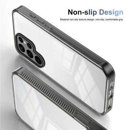 For Samsung Galaxy S22 Ultra 5G Clear Phone Case TPU PC Anti-Slip Drop-Proof Back Cover