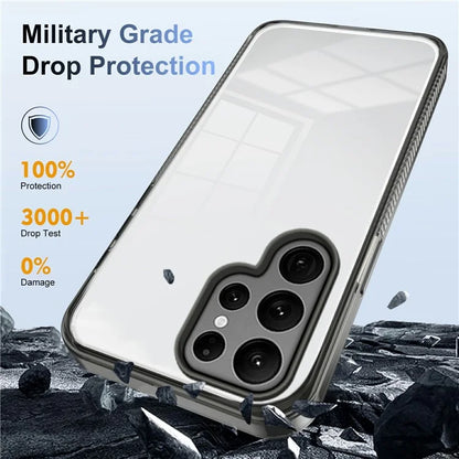 For Samsung Galaxy S22 Ultra 5G Clear Phone Case TPU PC Anti-Slip Drop-Proof Back Cover