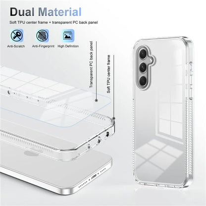 For 	Samsung Galaxy A55 5G Clear Phone Case TPU PC Anti-Slip Drop-Proof Back Cover